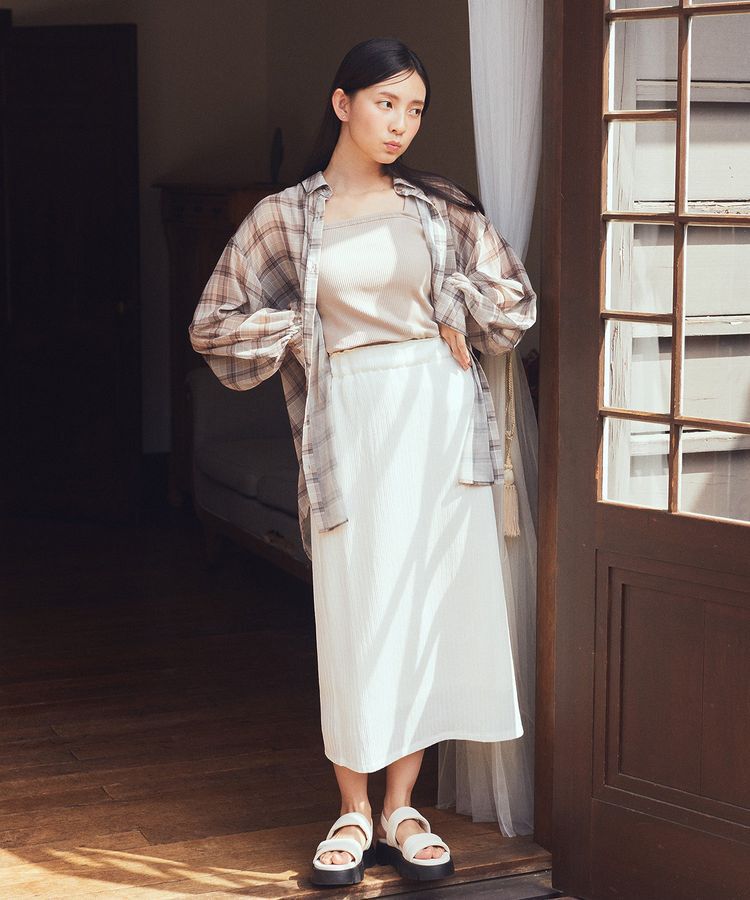 earth music&ecology「ワイドストラップキャミソール」|キャミソール|