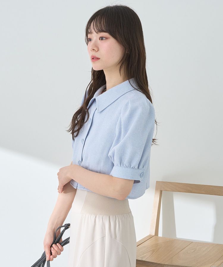 earth music&ecology「サマーツイードシャツジャケット」|シャツ・ブラウス|