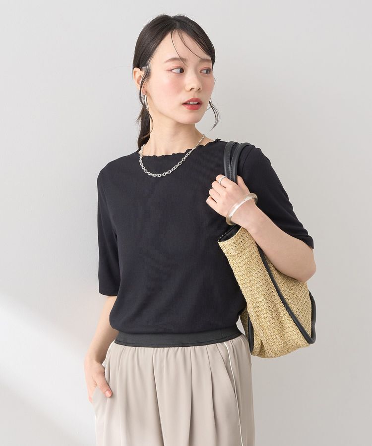 earth music&ecology「リブメローショートスリーブプルオーバー」|Tシャツ・カットソー|