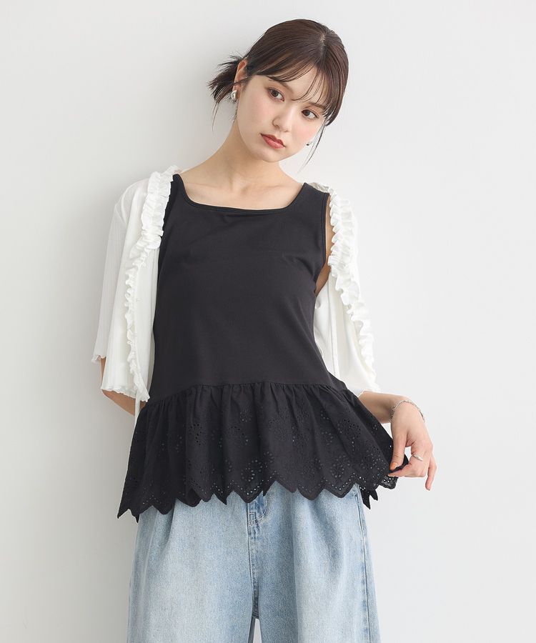 earth music&ecology「コットンレースヘムインナー」|キャミソール|