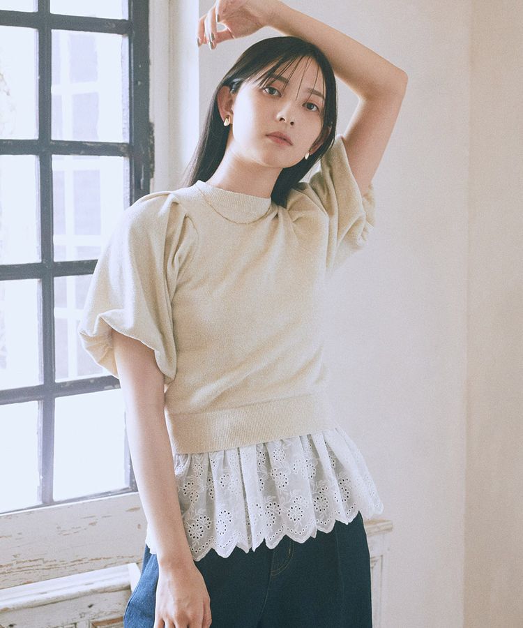 earth music&ecology「コットンレースヘムインナー」|キャミソール|