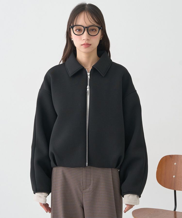 earth music&ecology「ダンボールニットZIPブルゾン」|ブルゾン・スタジャン|