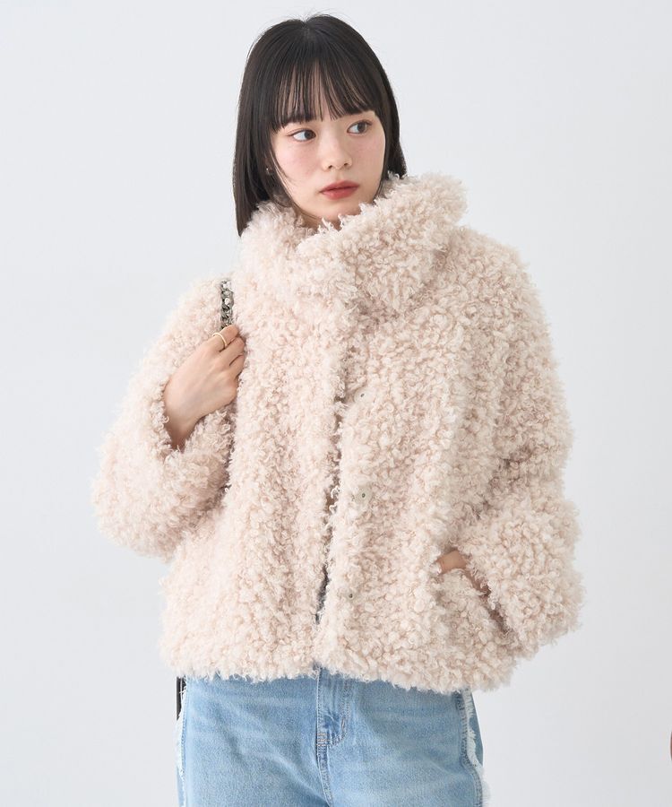 earth music&ecology「プードルファーショートブルゾン」|ブルゾン・スタジャン|