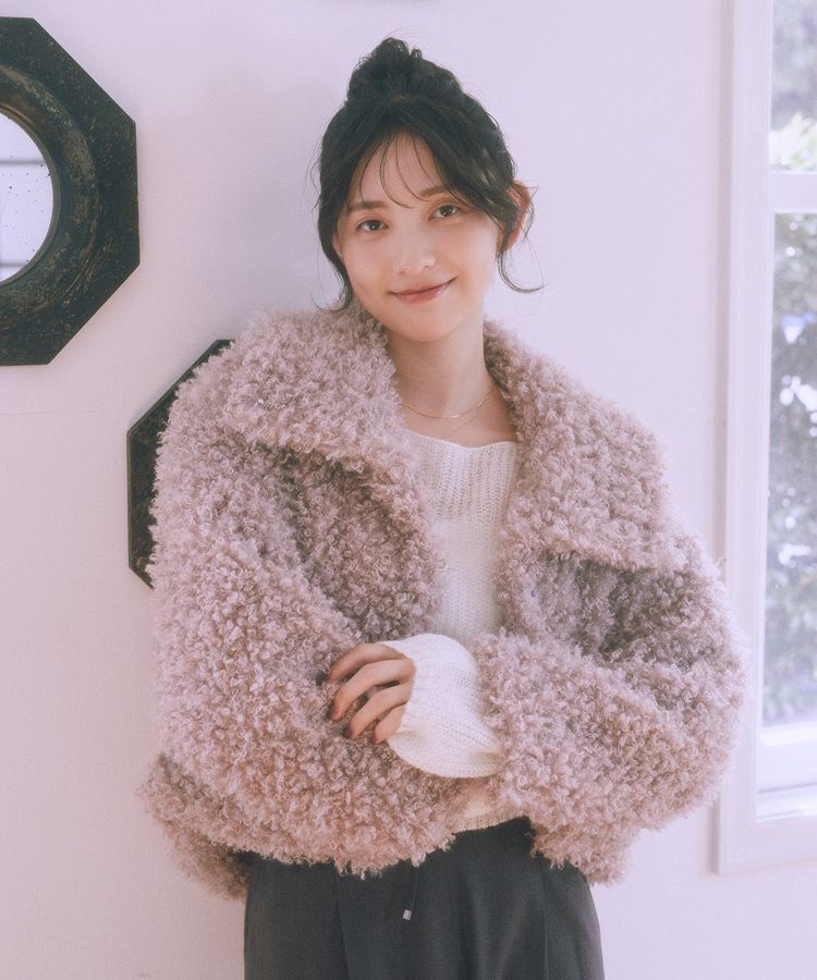 earth music&ecology「プードルファーショートブルゾン」|ブルゾン・スタジャン|