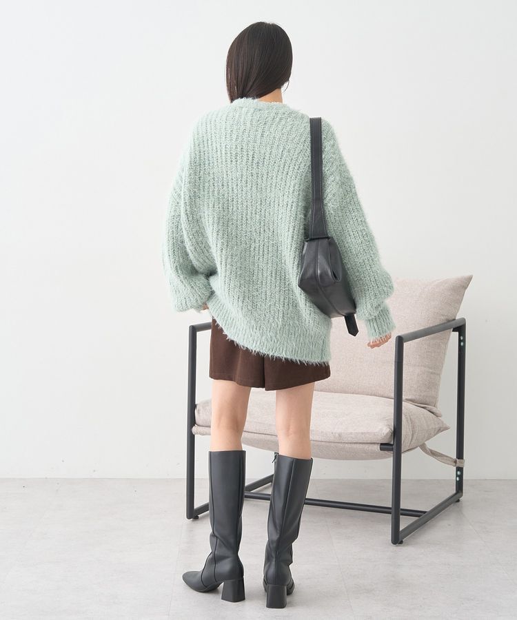 earth music&ecology「カラーミックスシャギーカーディガン」|カーディガン|