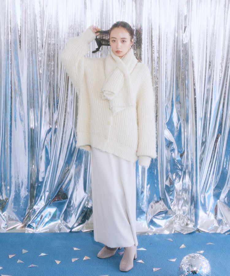 earth music&ecology「カラーミックスシャギーカーディガン」|カーディガン|