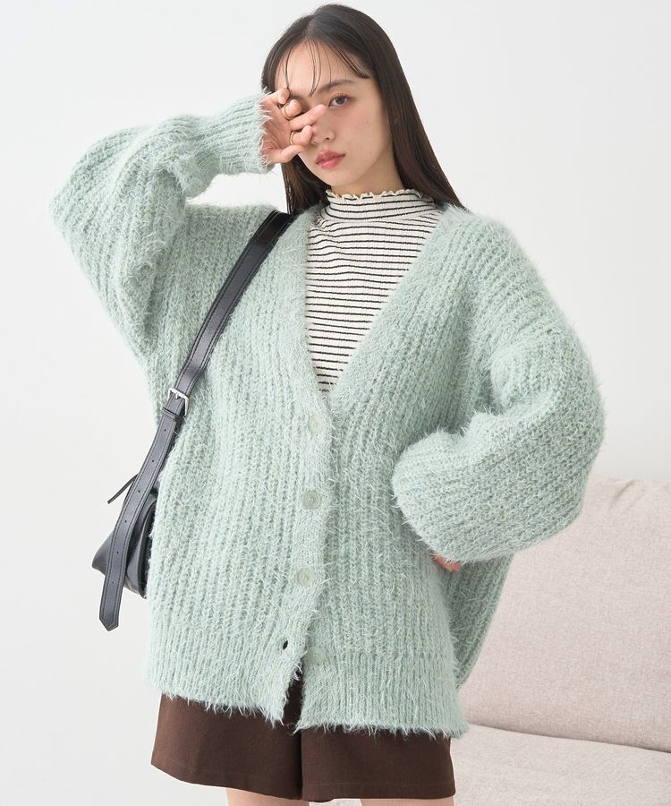 earth music&ecology「カラーミックスシャギーカーディガン」|カーディガン|Mint