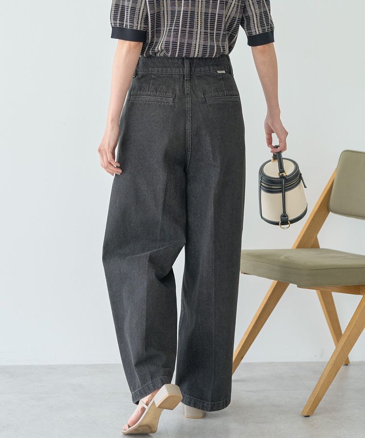 AMERICAN HOLIC「タックワイドデニム」|デニム|