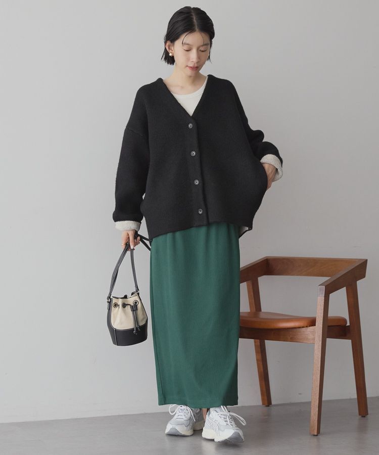 AMERICAN HOLIC「針抜きリブナロースカート」|タイト|