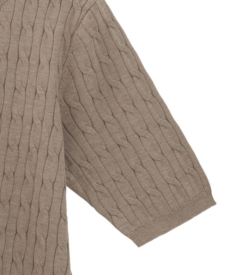 AMERICAN HOLIC「ケーブル5分袖ニットプルオーバー」|ニット・セーター|