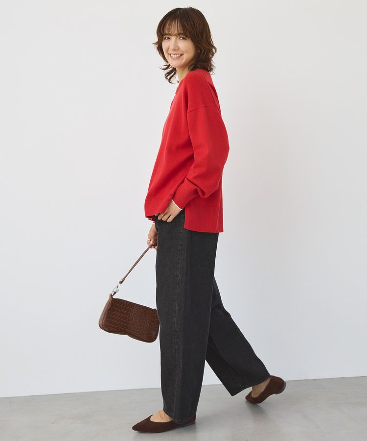 AMERICAN HOLIC「【配色】バイパチクルーネックニットプルオーバー＜静電気軽減＞」|ニット・セーター|