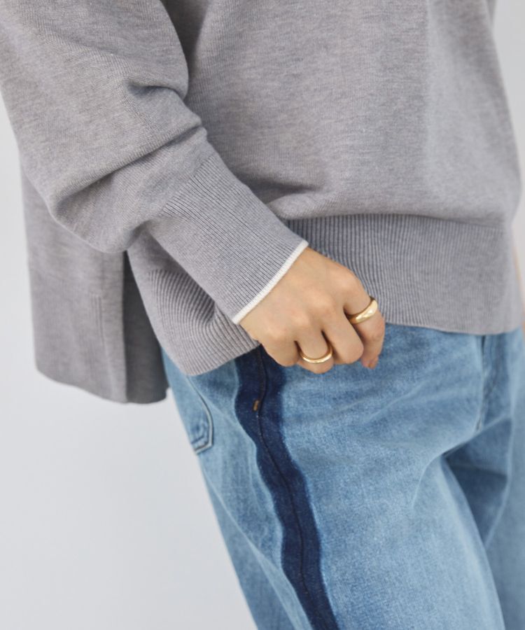 AMERICAN HOLIC「【配色】バイパチクルーネックニットプルオーバー＜静電気軽減＞」|ニット・セーター|