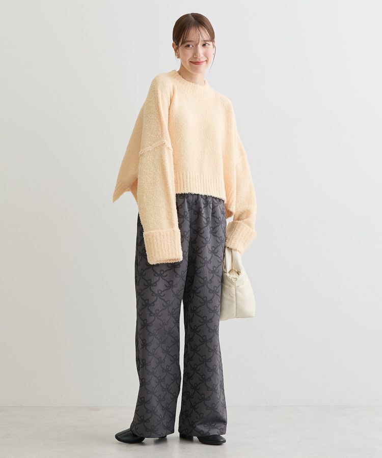 Green Parks「・Petit Fleur ブークレワイドニット」|ニット・セーター|