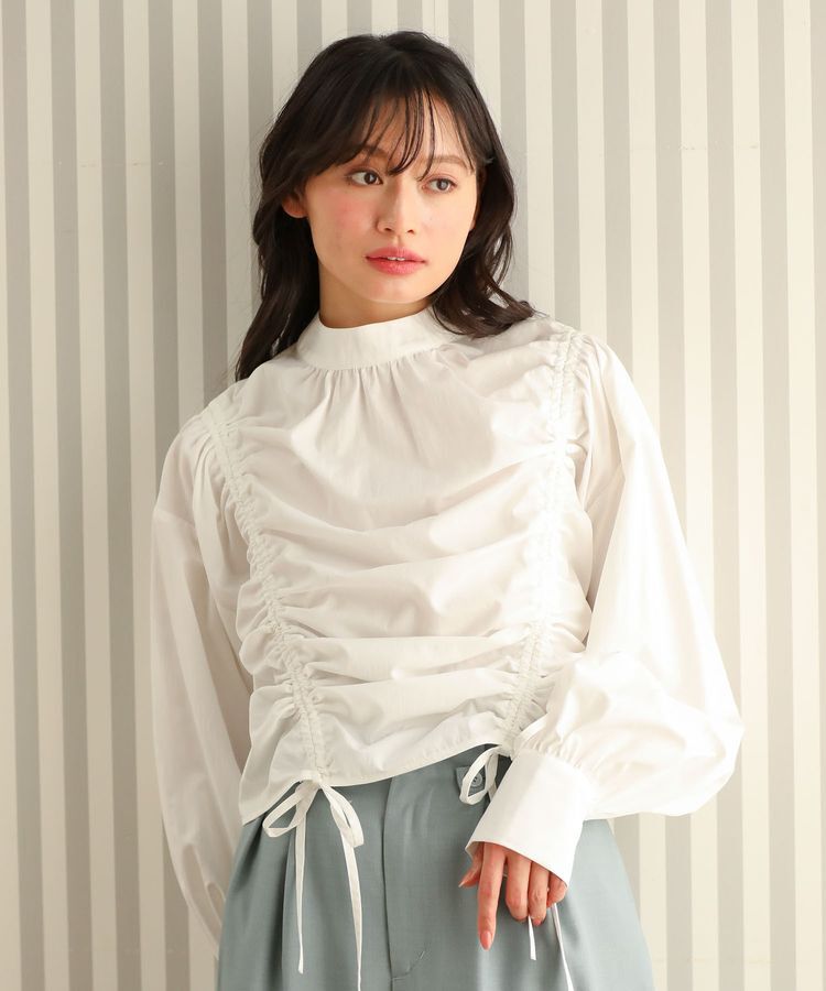 Green Parks「・ANDSEARCH ドロストリボンブラウス」|シャツ・ブラウス|