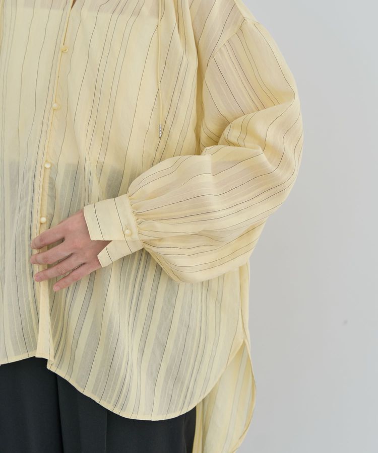 Green Parks「ドロストネックシアーストライプチュニック」|シャツ・ブラウス|