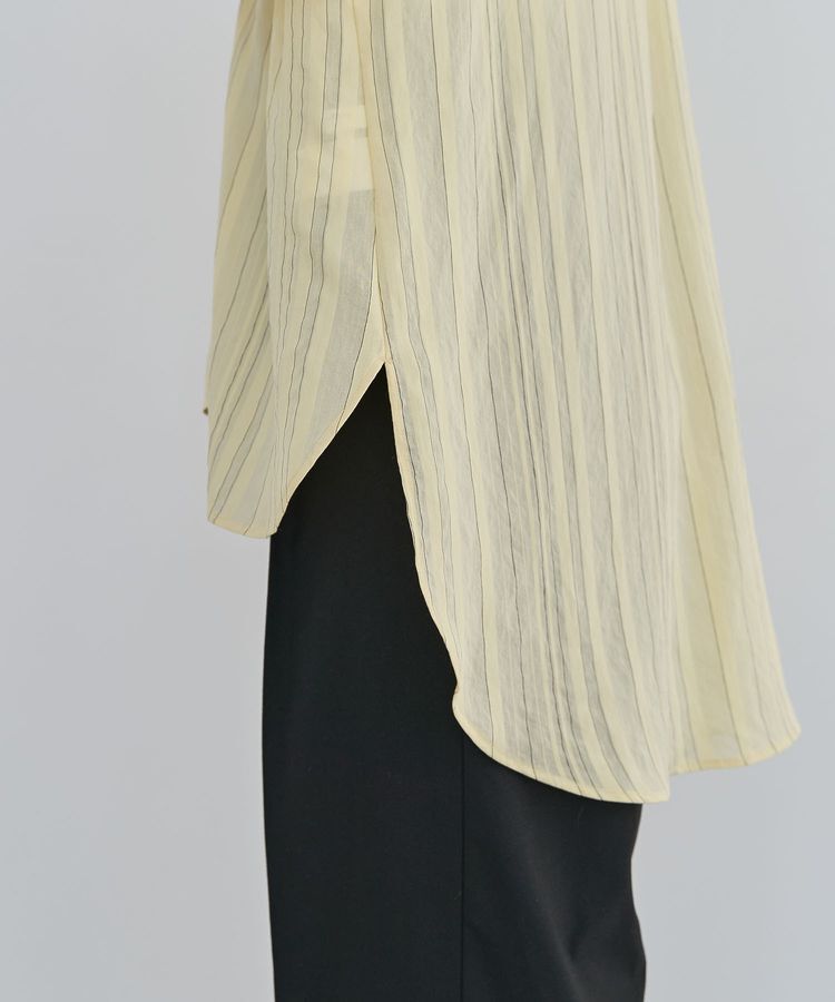 Green Parks「ドロストネックシアーストライプチュニック」|シャツ・ブラウス|