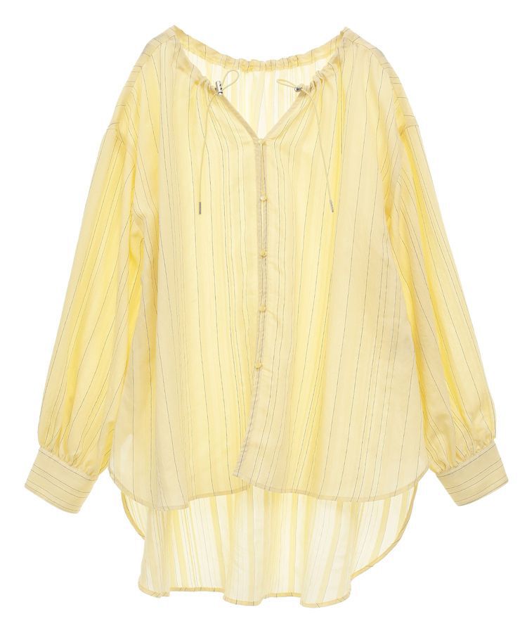 Green Parks「ドロストネックシアーストライプチュニック」|シャツ・ブラウス|