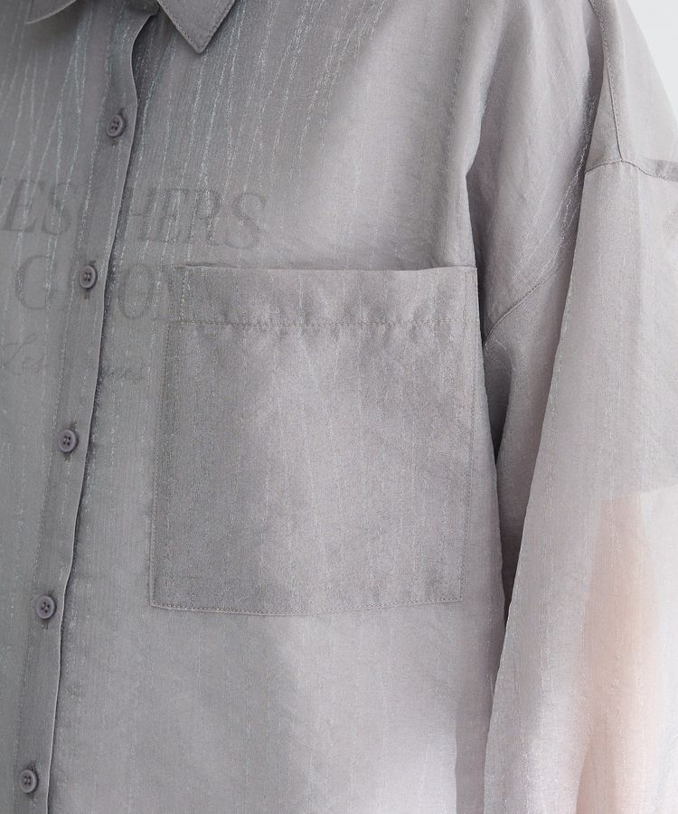 Green Parks「・ELENCARE DUE ラメシアー長袖シャツ」|シャツ・ブラウス|