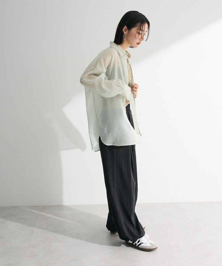 Green Parks「・ELENCARE DUE ラメシアー長袖シャツ」|シャツ・ブラウス|