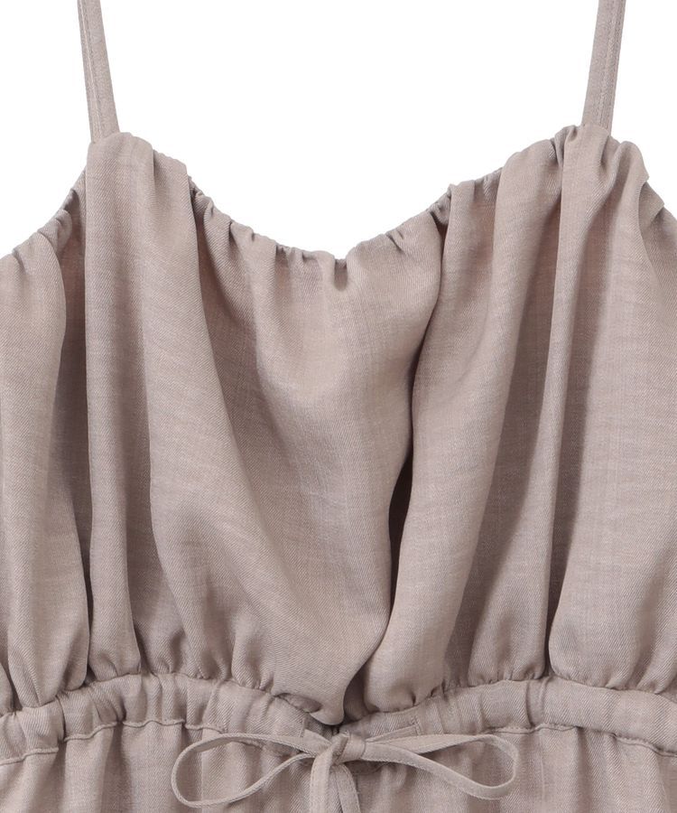 Green Parks「胸元バルーンウエストリボンサロペット」|オールインワン|