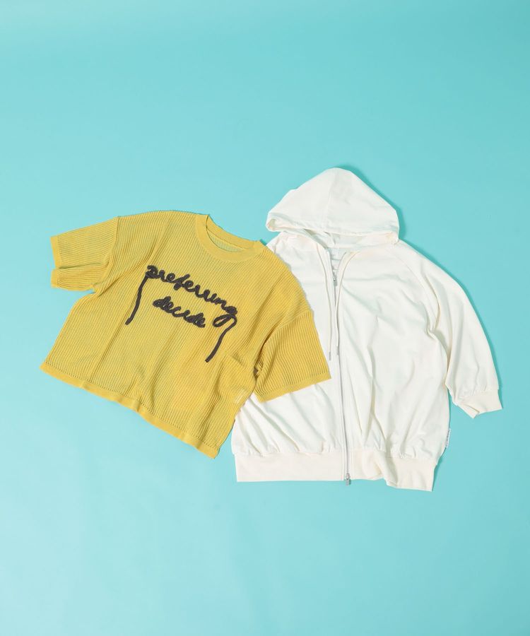 armonia「テープロゴ透かしニットプルオーバー」|Tシャツ・カットソー|