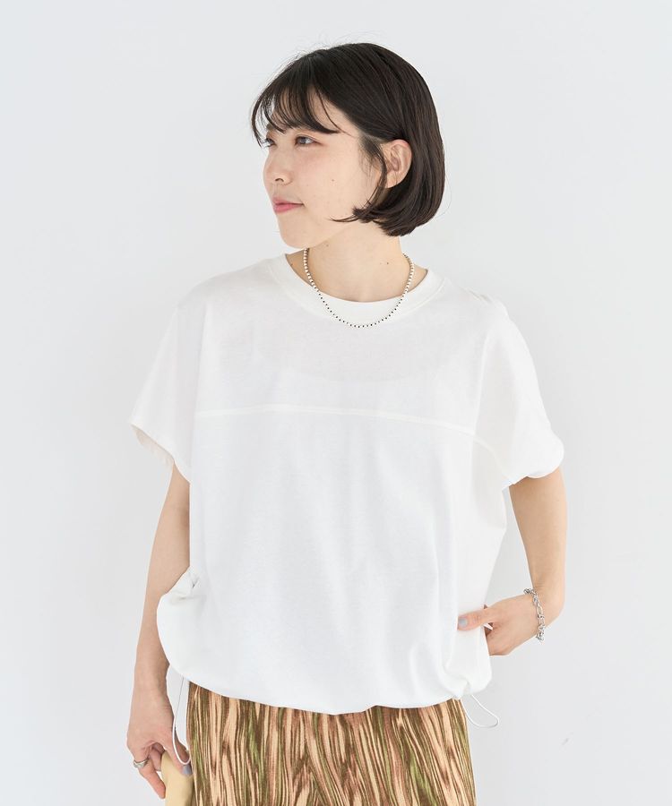 Green Parks「裾ドロストバルーンTEE」|Tシャツ・カットソー|Off White