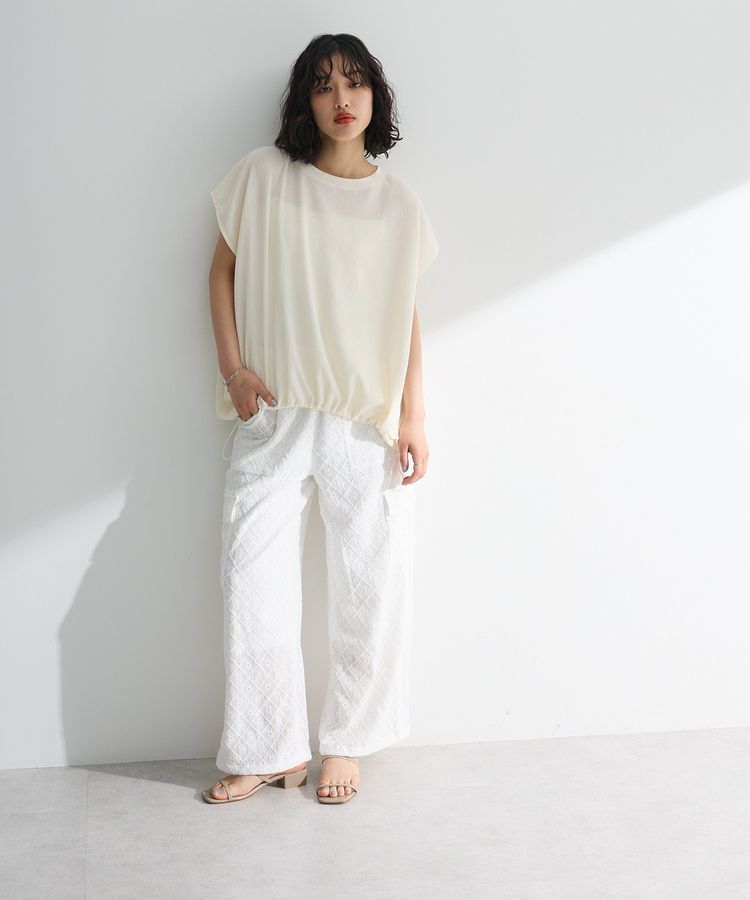 Green Parks「表面カット裾ドロストプルオーバー」|Tシャツ・カットソー|