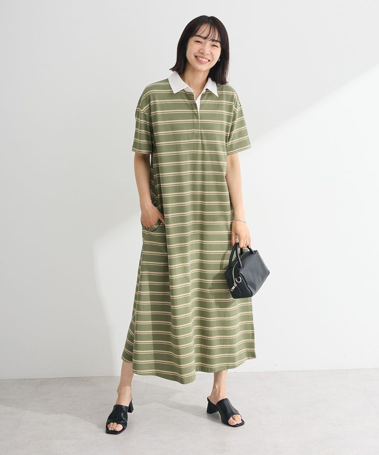 Green Parks「・SUGAR SPOON ボーダーポロワンピース」|ワンピース|