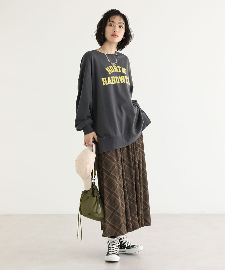 Green Parks「カレッジロゴ裏毛チュニック」|チュニック|