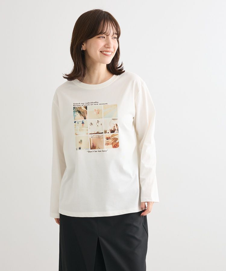 Green Parks「分割フォト長袖Tシャツ」|Tシャツ・カットソー|