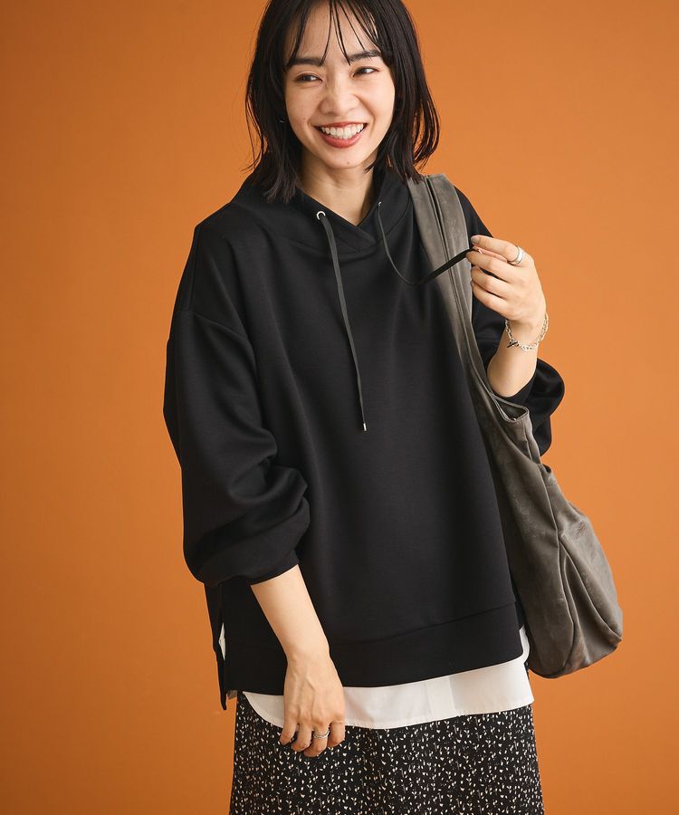 Green Parks「ダンボール抜け衿プルオーバー」|スウェット・ジャージ|Black