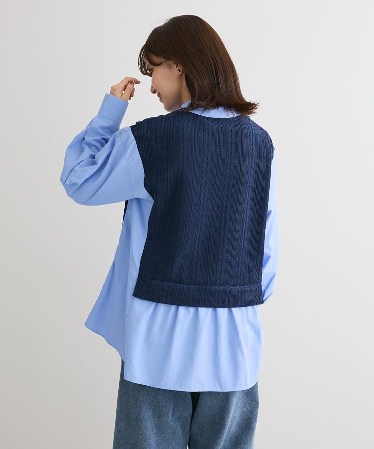 Green Parks「カットモールドッキングシャツチュニック」|チュニック|