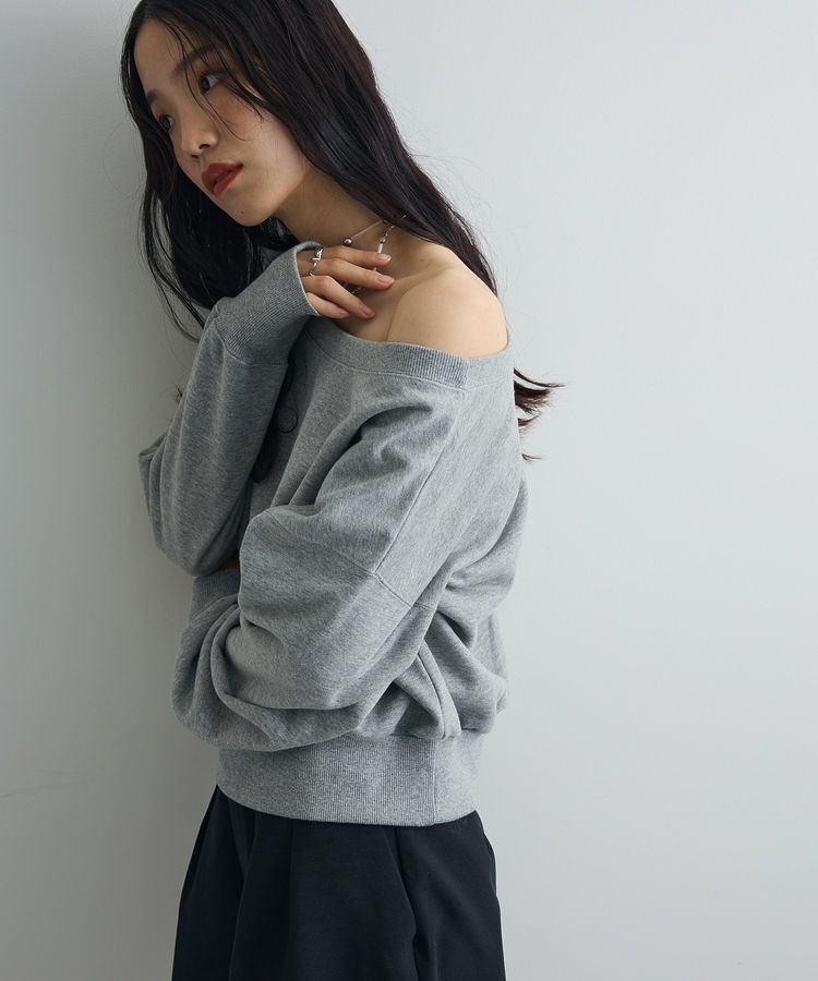 AnriettMusee「オフショルスウェット」|スウェット・ジャージ|