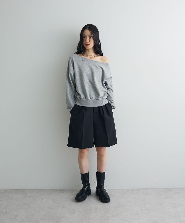 AnriettMusee「オフショルスウェット」|スウェット・ジャージ|
