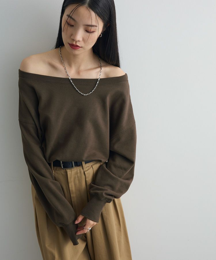 AnriettMusee「オフショルスウェット」|スウェット・ジャージ|