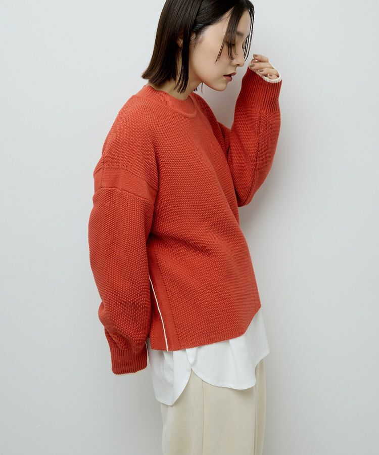 Green Parks「かのこ編モックネックニットプルオーバー」|ニット・セーター|