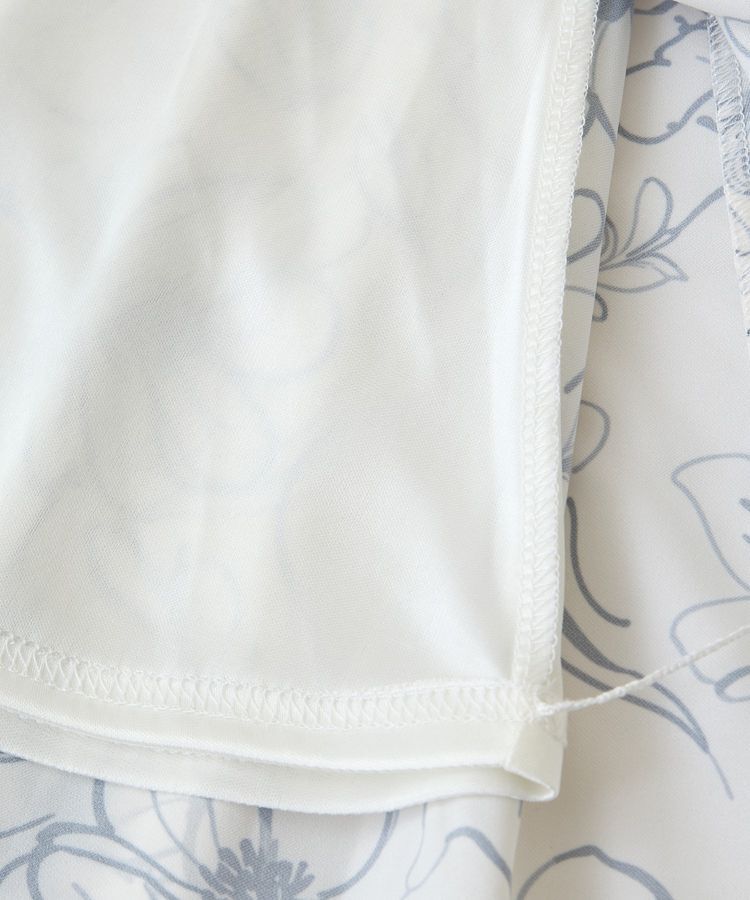 YECCA VECCA「ラインフラワー柄マーメイドスカート」|フレア|