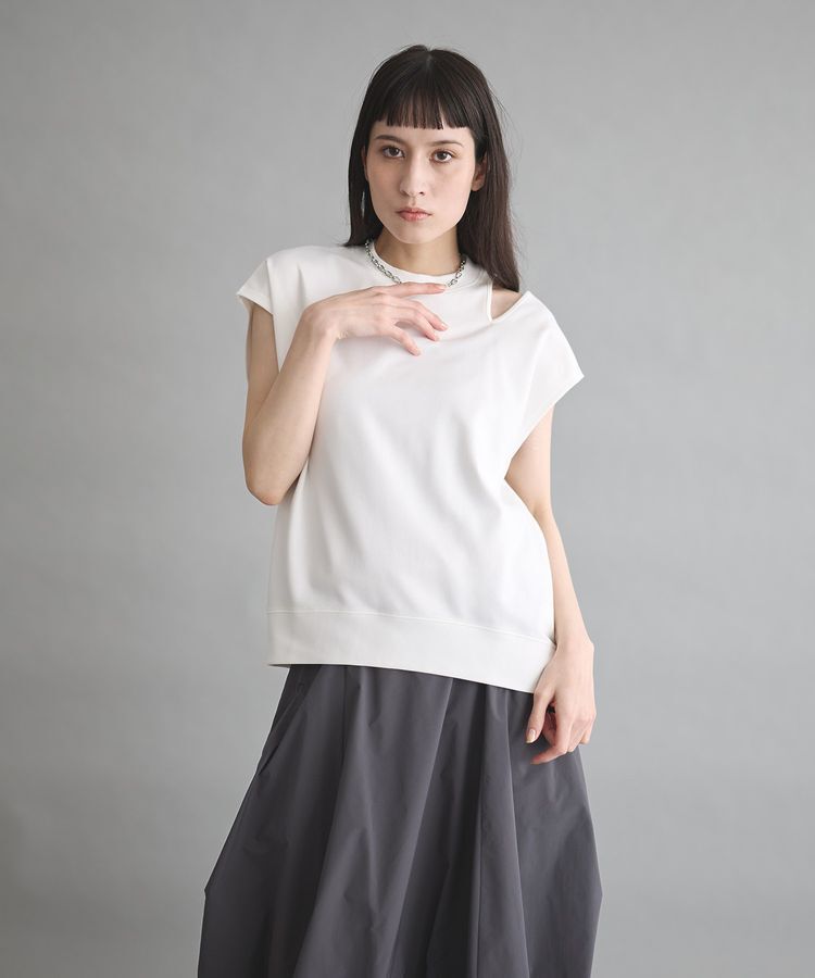 GARAGE OF GOOD CLOTHING「【日本製】スムースショルダースリットプルオーバー」|Tシャツ・カットソー|White