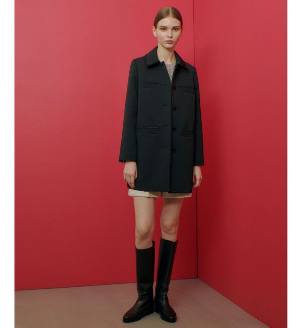 LOULOU WILLOUGHBY「【LOULOU WILLOUGHBY】トリプルクロスステンカラーコート」|ダッフルコート|