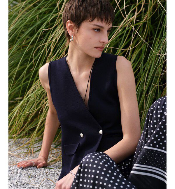 allureville「ミラノリブニットジレ」|ニット・セーター|