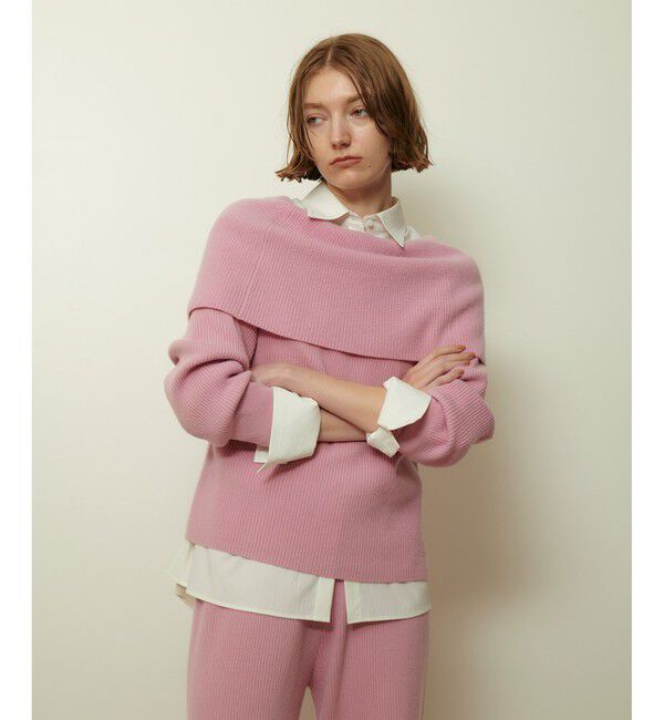 allureville「ビッグカラー2WAYネックプルオーバー」|ニット・セーター|