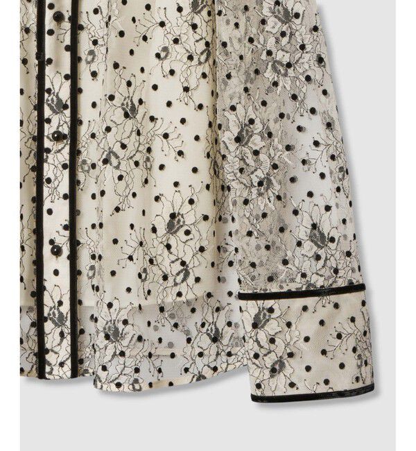 LOULOU WILLOUGHBY「【LOULOU WILLOUGHBY】フロッキードットレースブラウス」|シャツ・ブラウス|