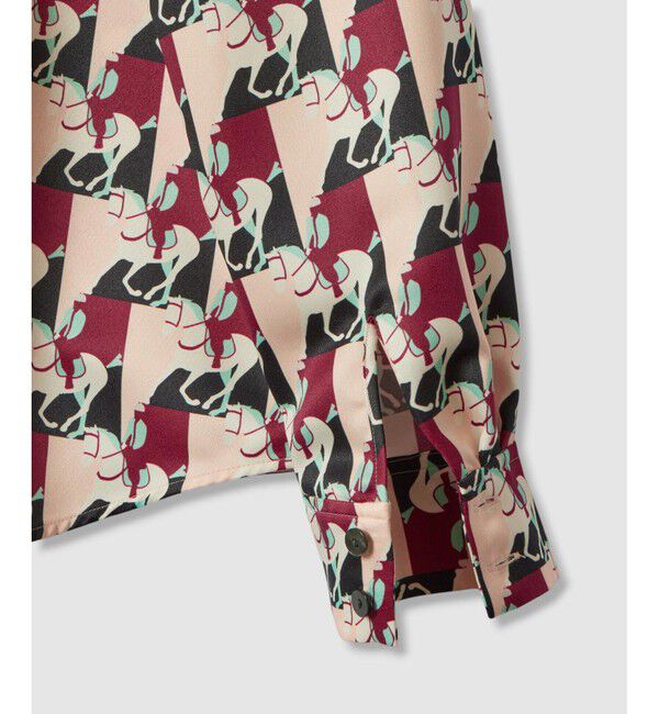 LOULOU WILLOUGHBY「【LOULOU WILLOUGHBY】ホースジオメトリックプリントブラウス」|シャツ・ブラウス|