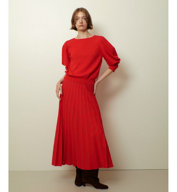 allureville「ソウバリドレープスリーブプルオーバー」|ニット・セーター|