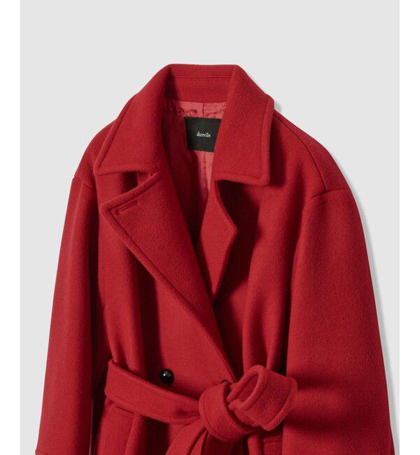 allureville「パイルメルトンデザインＰコート」|ピーコート|