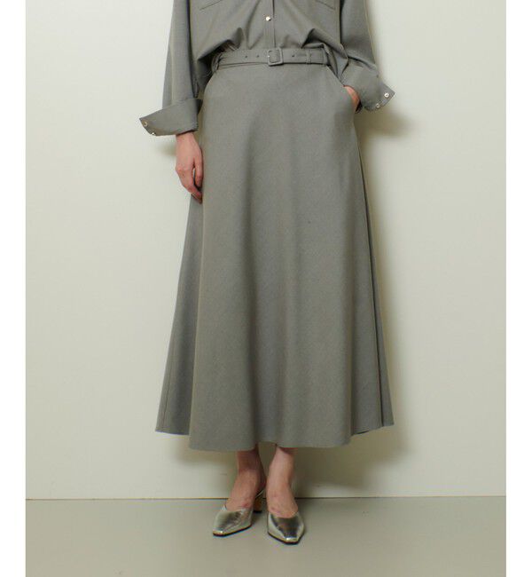 allureville「サキソニーベルテッドナロースカート」|スカート|