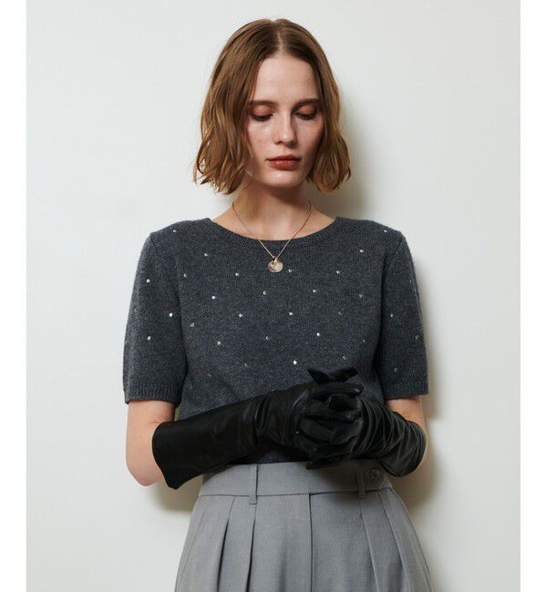 allureville「エンブロイダリードットプルオーバー」|ニット・セーター|