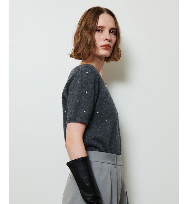 allureville「エンブロイダリードットプルオーバー」|ニット・セーター|