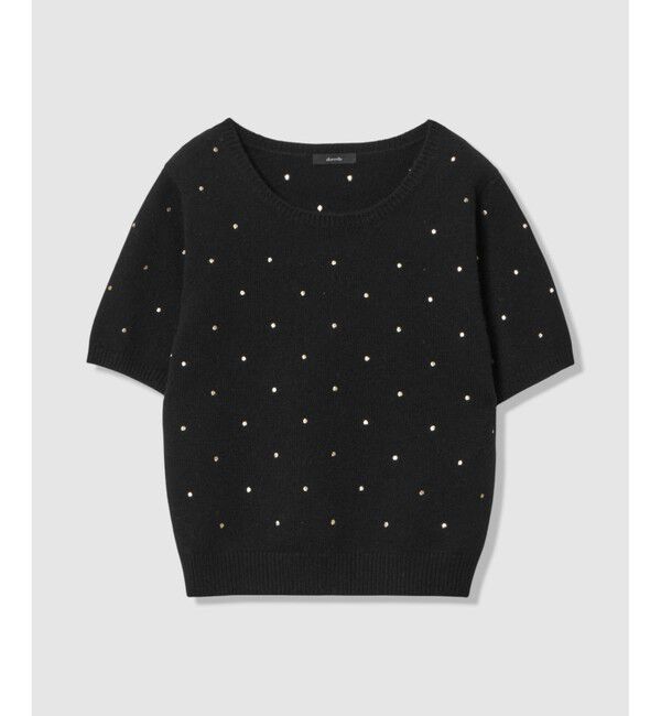 allureville「エンブロイダリードットプルオーバー」|ニット・セーター|