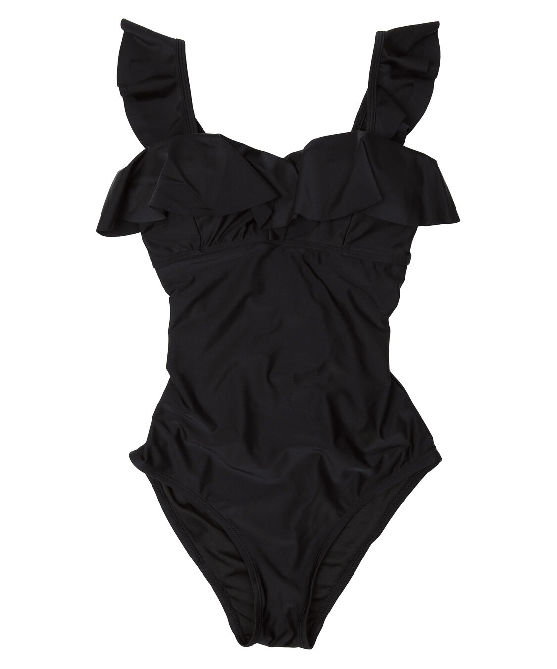 SEA DRESS「バッククロスフリルワンピース」|コンビネゾン|ﾌﾞﾗｯｸ